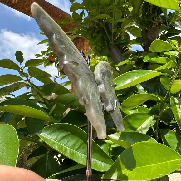 NWT - Labradorite Butterfly Crystal with Stand